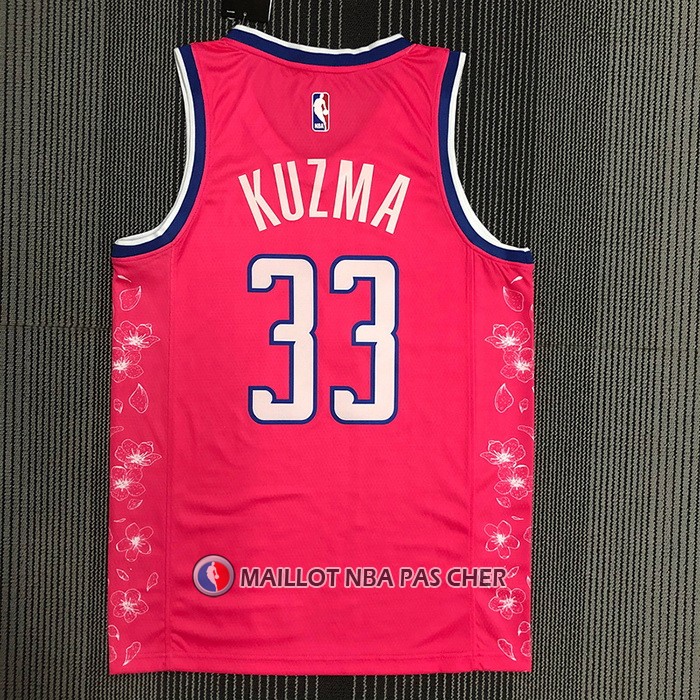 Maillot Washington Wizards Kyle Kuzma NO 33 Ville 2022-23 Rosa